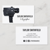 Visitekaartje videocamcorder (Voorkant / Achterkant)