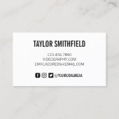 Visitekaartje videocamcorder (Achterkant)