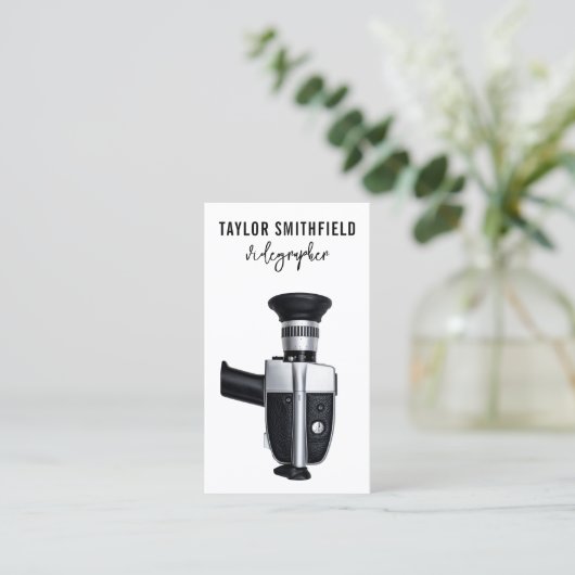 Visitekaartje  videocamcorder (Staand voorkant)