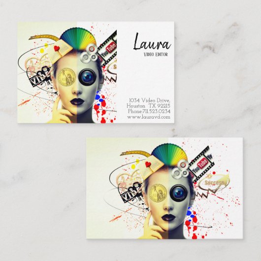 Visitekaartje Videoeditor (Voorkant / Achterkant)