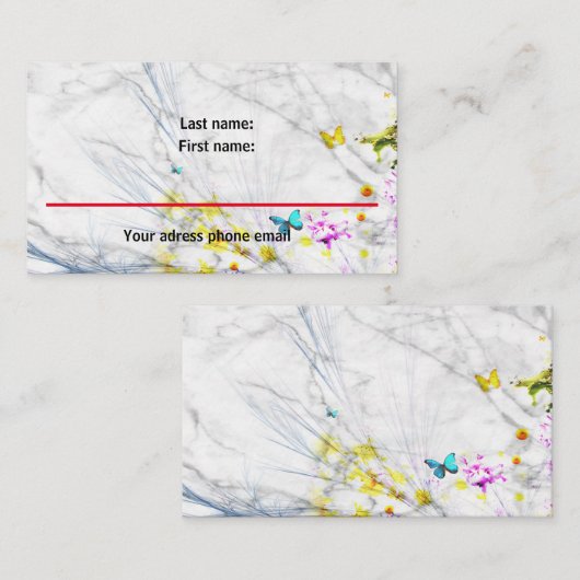 visitekaartje vier je bedrijf (Voorkant / Achterkant)