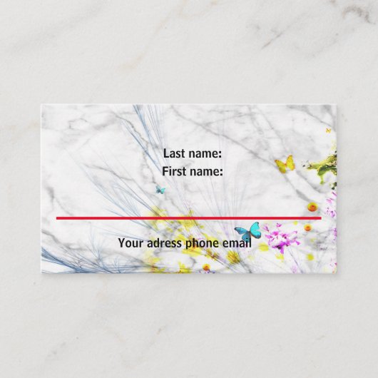 visitekaartje vier je bedrijf (Voorkant)