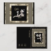 Visitekaartje Vintage Art Deco Cafe Business (Voorkant / Achterkant)