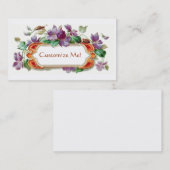 Visitekaartje  Violet Calling Card Contactkaartje (Voorkant / Achterkant)