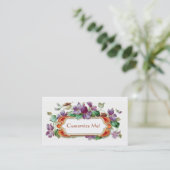 Visitekaartje  Violet Calling Card Contactkaartje (Staand voorkant)