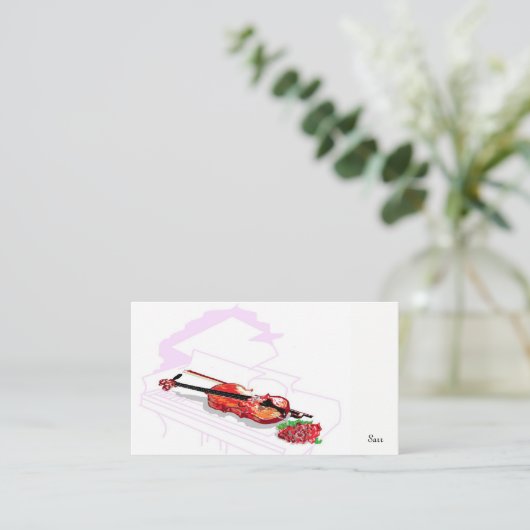 Visitekaartje Violin in Piano (Staand voorkant)