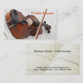 Visitekaartje: Violin Lessons Visitekaartje (Voorkant / Achterkant)