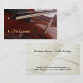 Visitekaartje: Violin Lessons Visitekaartje (Voorkant / Achterkant)
