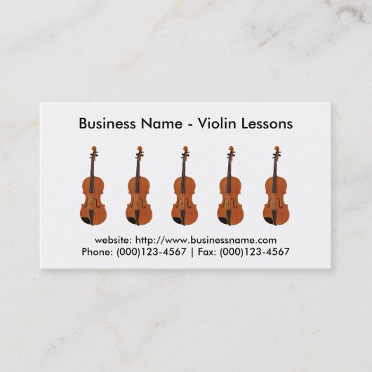 Visitekaartje: Violin Lessons Visitekaartje (Voorkant)