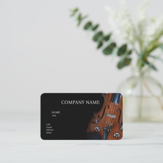 Visitekaartje VIOLIN, MUSICIAN (Staand voorkant)
