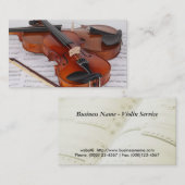Visitekaartje: Violin Service Visitekaartje (Voorkant / Achterkant)