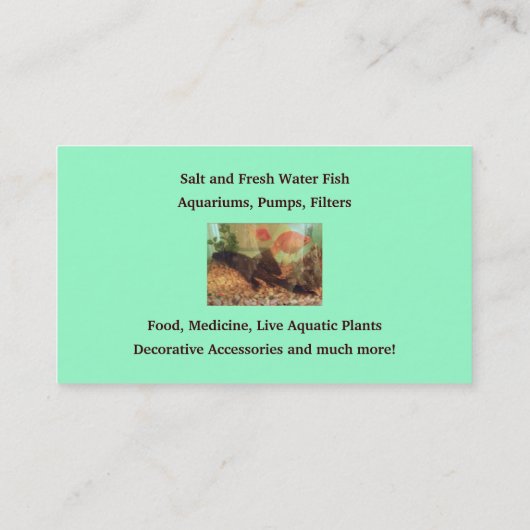 Visitekaartje visbak (Achterkant)