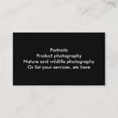 Visitekaartje. Visitekaartje (Achterkant)