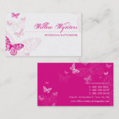 VISITEKAARTJE:: vlinders 1 L Visitekaartje (Voorkant / Achterkant)