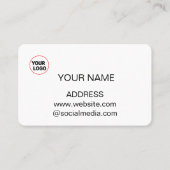 Visitekaartje voegt uw logo toe (Voorkant)