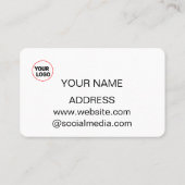 Visitekaartje voegt uw logo toe (Achterkant)