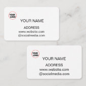 Visitekaartje voegt uw logo toe (Voorkant / Achterkant)