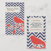 Visitekaartje vogel- en Chevron Pattern (Voorkant / Achterkant)