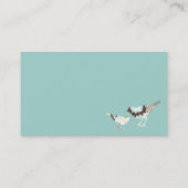 Visitekaartje vogelpatroon (Achterkant)