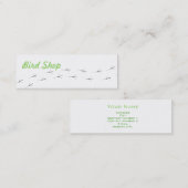 Visitekaartje vogelwinkel (Voorkant / Achterkant)