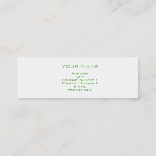 Visitekaartje vogelwinkel (Achterkant)