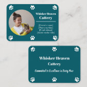 Visitekaartje voor aangepaste cattery (Voorkant / Achterkant)
