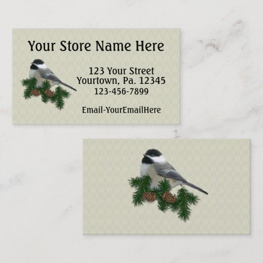 Visitekaartje voor aangepaste cichorei (Voorkant / Achterkant)