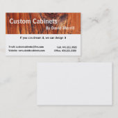 Visitekaartje voor aangepaste kasten en bossen (Voorkant / Achterkant)