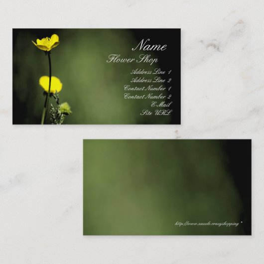 Visitekaartje voor aanjager (Voorkant / Achterkant)