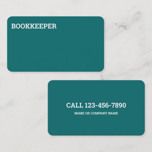 Visitekaartje voor accountants (Voorkant / Achterkant)