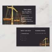 Visitekaartje voor advocaat, advocaat, raadsman (Voorkant / Achterkant)