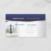 Visitekaartje voor advocaat, advocaat, raadsman (Achterkant)