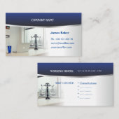 Visitekaartje voor advocaat, advocaat, raadsman (Voorkant / Achterkant)