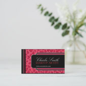 Visitekaartje voor afdrukken van luipaard (Staand voorkant)