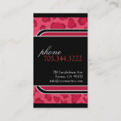 Visitekaartje voor afdrukken van luipaard (Achterkant)