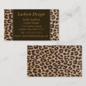 Visitekaartje voor afdrukken van luipaard (Voorkant / Achterkant)