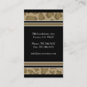 Visitekaartje voor afdrukken van luipaard (Achterkant)