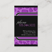 Visitekaartje voor afdrukken van luipaard (Achterkant)