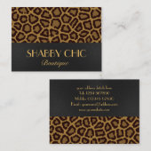 Visitekaartje voor afdrukken van luipaard (Voorkant / Achterkant)