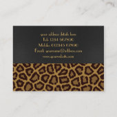 Visitekaartje voor afdrukken van luipaard (Achterkant)