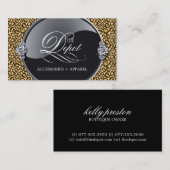 Visitekaartje voor afdrukken van luipaard (Voorkant / Achterkant)