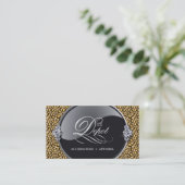 Visitekaartje voor afdrukken van luipaard (Staand voorkant)