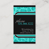 Visitekaartje voor afdrukken van luipaard (Achterkant)