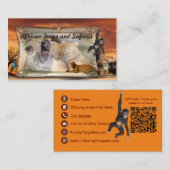 Visitekaartje voor Afrikaanse ontwerpen (Voorkant / Achterkant)