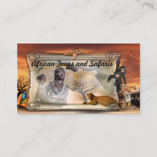 Visitekaartje voor Afrikaanse ontwerpen (Voorkant)