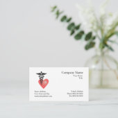 Visitekaartje voor afspraak met cardioloog afsprakenkaartje (Staand voorkant)