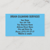 Visitekaartje voor afvoerreiniging (Achterkant)
