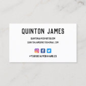 Visitekaartje voor analoge camera fotografie (Achterkant)