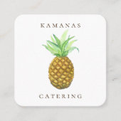 Visitekaartje voor ananasconservencatering (Voorkant)