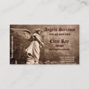 visitekaartje voor angelmuziekband